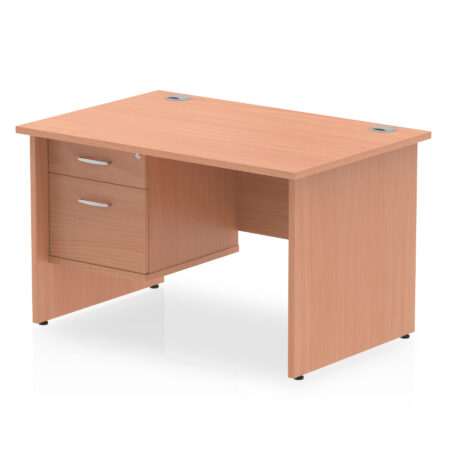 Pace 1200mm Panel End Straight Desk With Single Fixed Pedestal