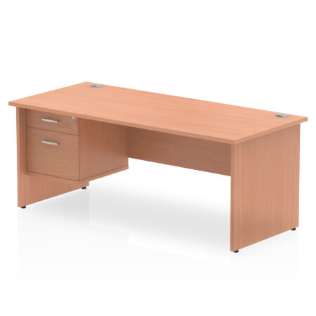 Pace 1800mm Panel End Straigh Desk With Single Fixed Pedestal