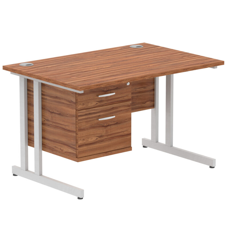 Pace 1200mm Cantilever Straight Desk With Single Fixed Pedestal - Image 101