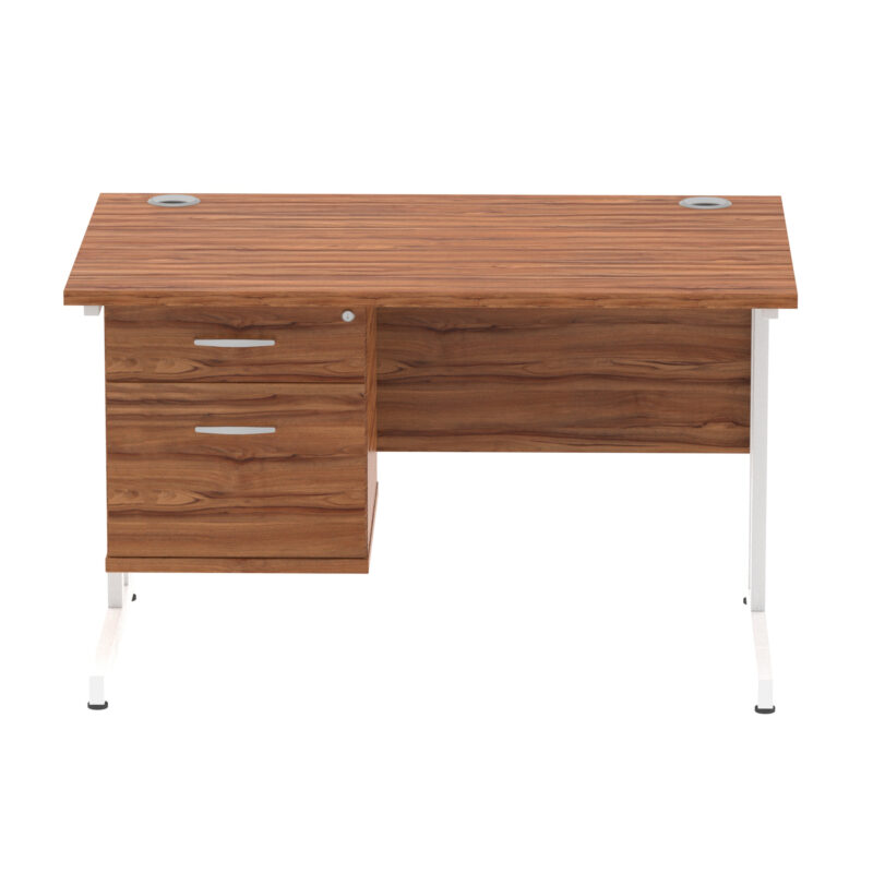 Pace 1200mm Cantilever Straight Desk With Single Fixed Pedestal - Image 41