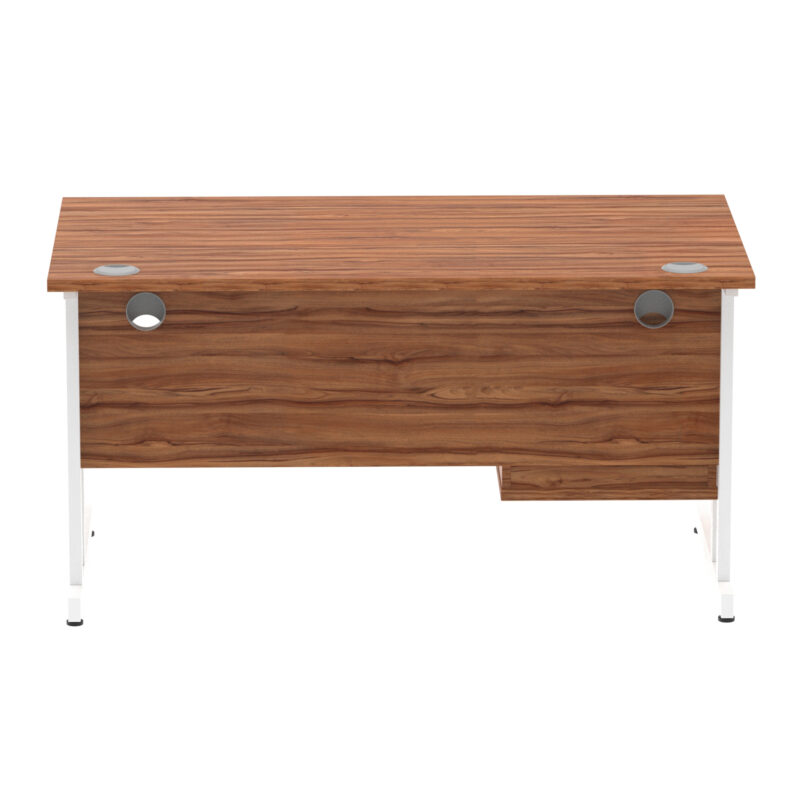 Pace 1400mm Cantilever Straight Desk With Single Fixed Pedestal - Image 45