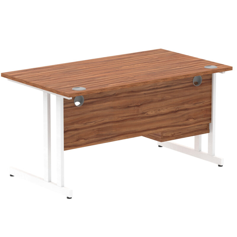 Pace 1400mm Cantilever Straight Desk With Single Fixed Pedestal - Image 46