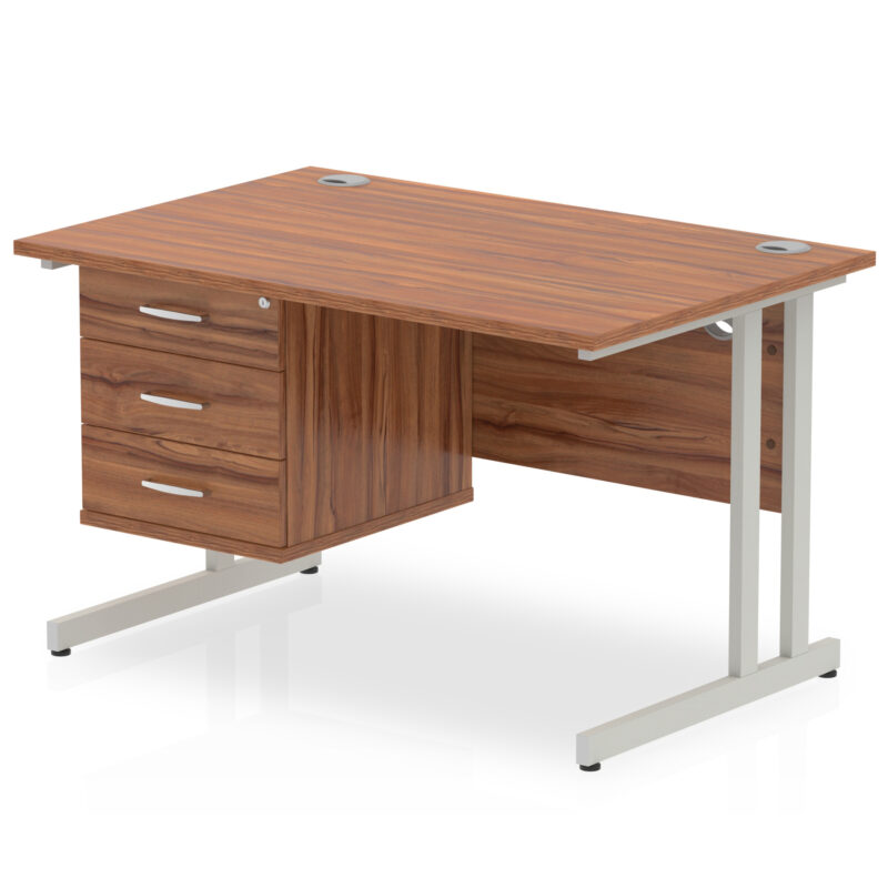 Pace 1200mm Cantilever Straight Desk With Single Fixed Pedestal - Image 107
