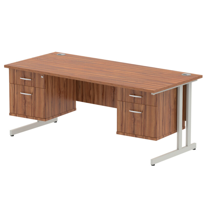 Pace 1800mm Cantilever Straight Desk With Two Fixed Pedestal - Image 41