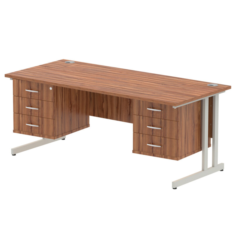 Pace 1800mm Cantilever Straight Desk With Two Fixed Pedestal - Image 42