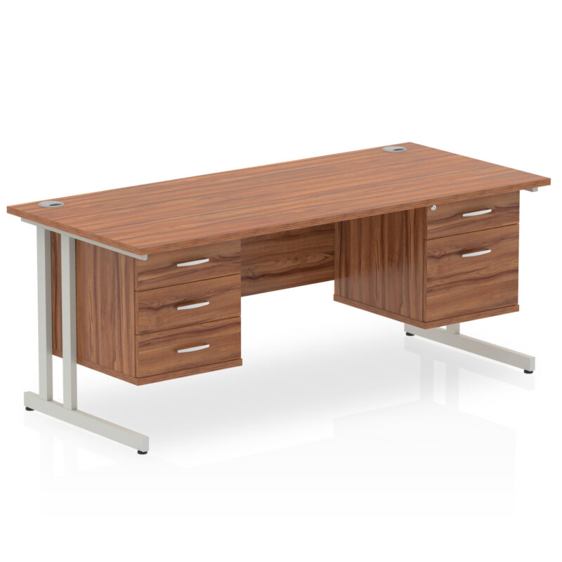 Pace 1800mm Cantilever Straight Desk With Two Fixed Pedestal - Image 40
