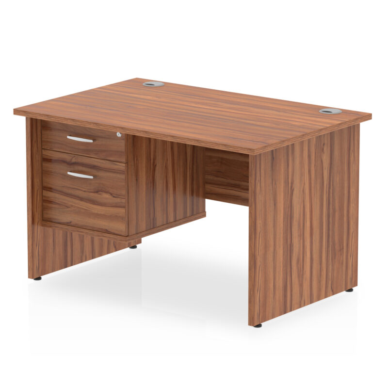 Pace 1200mm Panel End Straight Desk With Single Fixed Pedestal - Image 21
