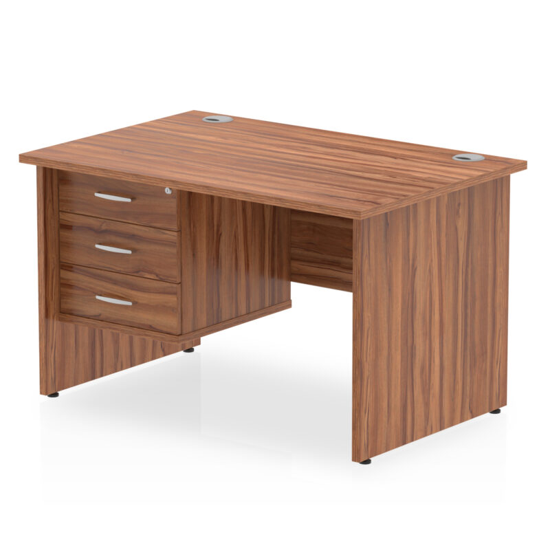 Pace 1200mm Panel End Straight Desk With Single Fixed Pedestal - Image 23