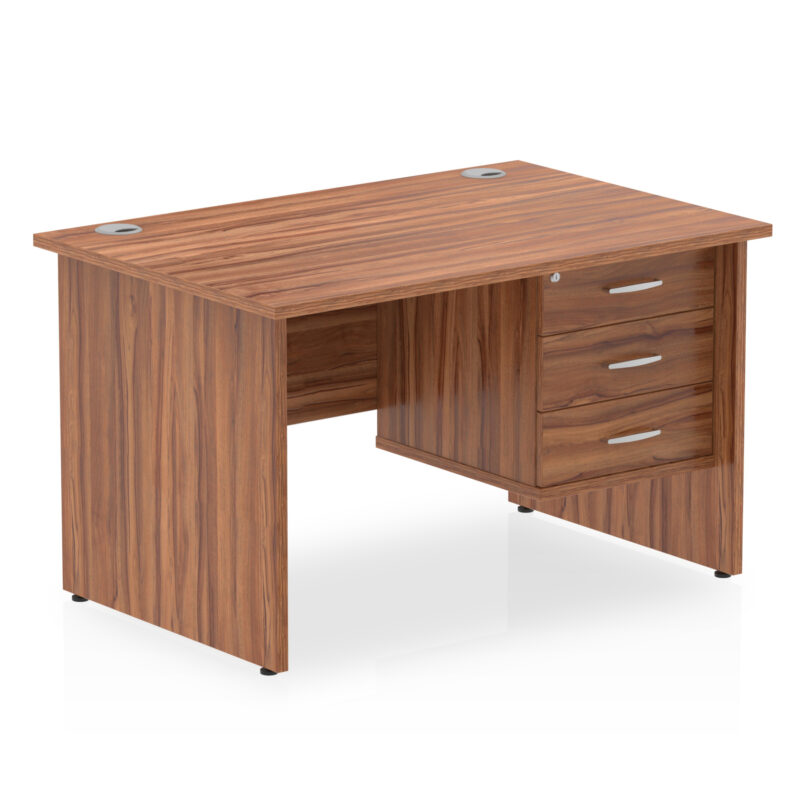 Pace 1200mm Panel End Straight Desk With Single Fixed Pedestal - Image 24