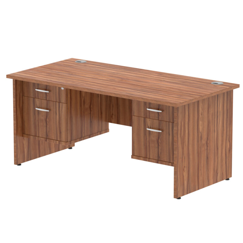 Pace 1600mm Panel End Straight Desk With Two Fixed Pedestal - Image 24