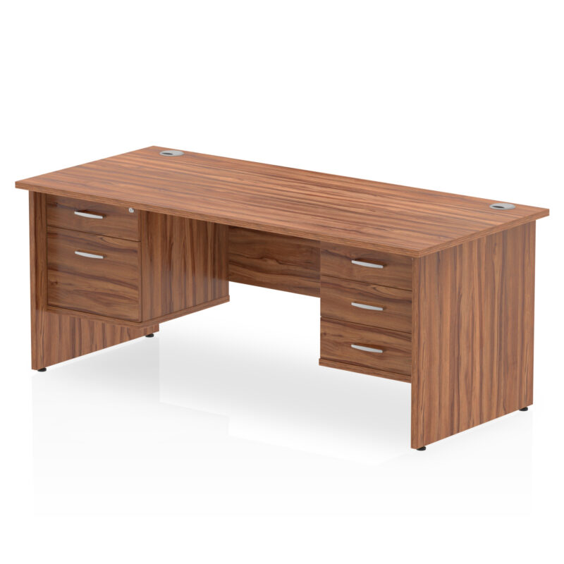 Pace 1600mm Panel End Straight Desk With Two Fixed Pedestal - Image 26