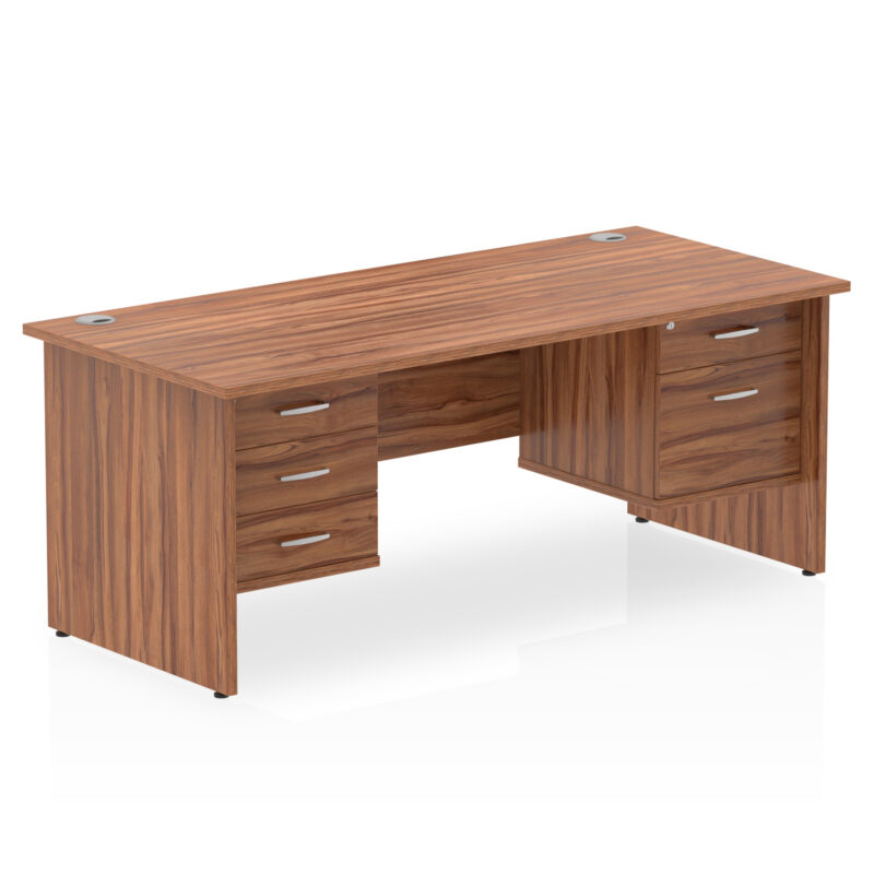 Pace 1600mm Panel End Straight Desk With Two Fixed Pedestal - Image 27