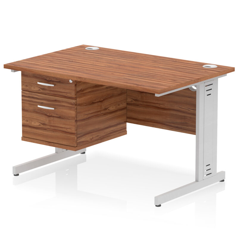 Pace 1200mm Cable Managed Straight Desk With Single Fixed Pedestal - Image 29
