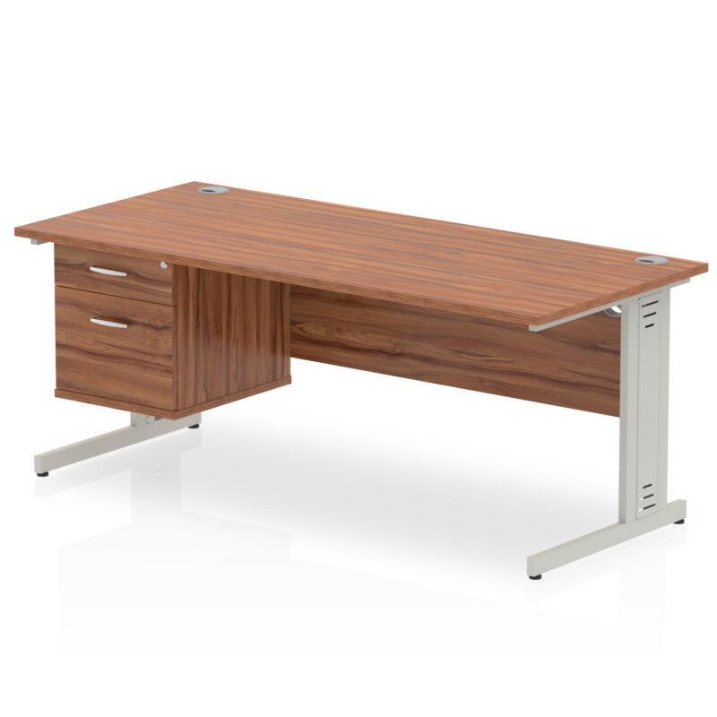 Pace 1800mm Cable Managed Straight Desk With Single Fixed Pedestal - Image 29