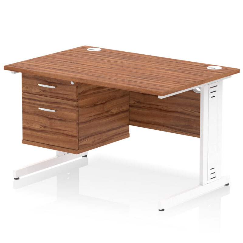 Pace 1200mm Cable Managed Straight Desk With Single Fixed Pedestal - Image 33