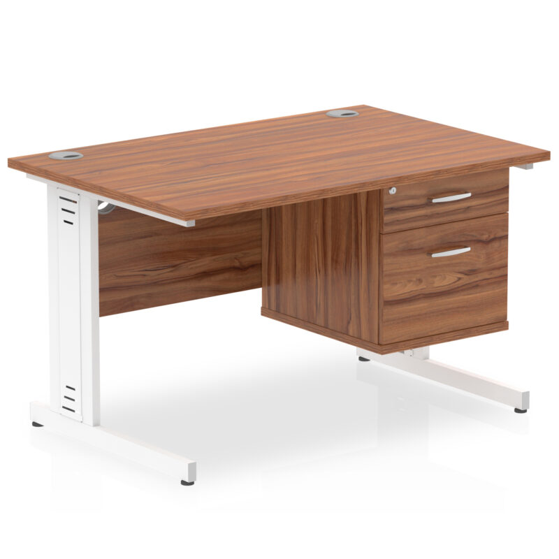Pace 1200mm Cable Managed Straight Desk With Single Fixed Pedestal - Image 34