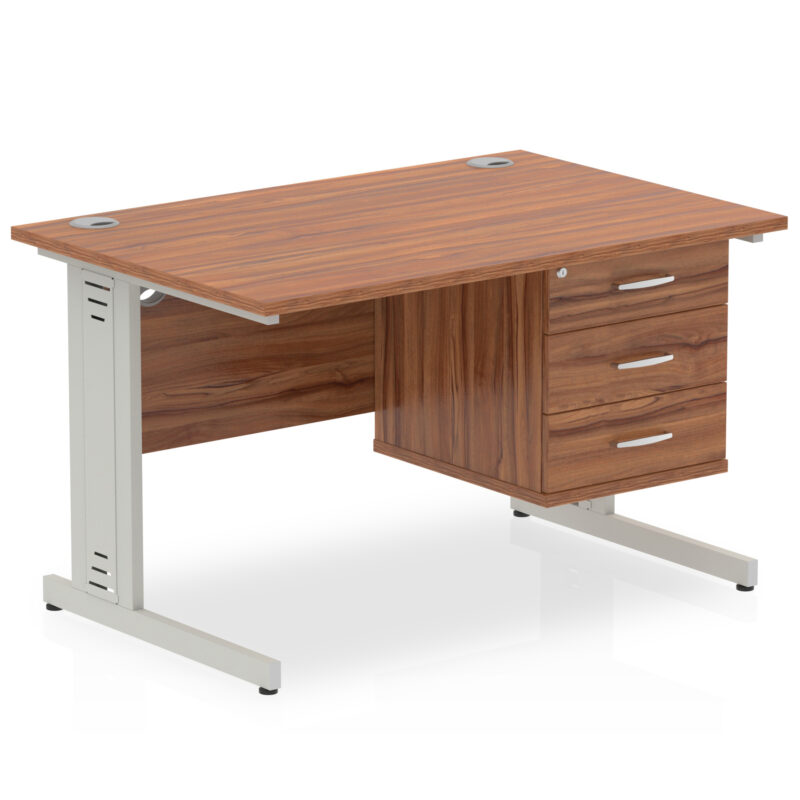 Pace 1200mm Cable Managed Straight Desk With Single Fixed Pedestal - Image 32