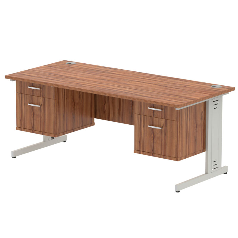 Pace 1800mm Cable Managed Straight Desk With Two Fixed Pedestal - Image 35