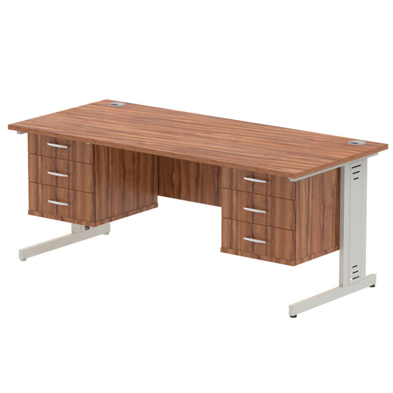 Pace 1800mm Cable Managed Straight Desk With Two Fixed Pedestal - Image 37