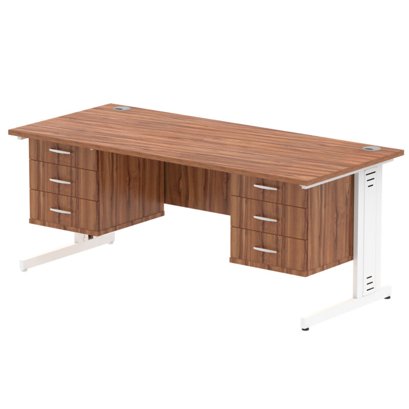 Pace 1800mm Cable Managed Straight Desk With Two Fixed Pedestal - Image 38