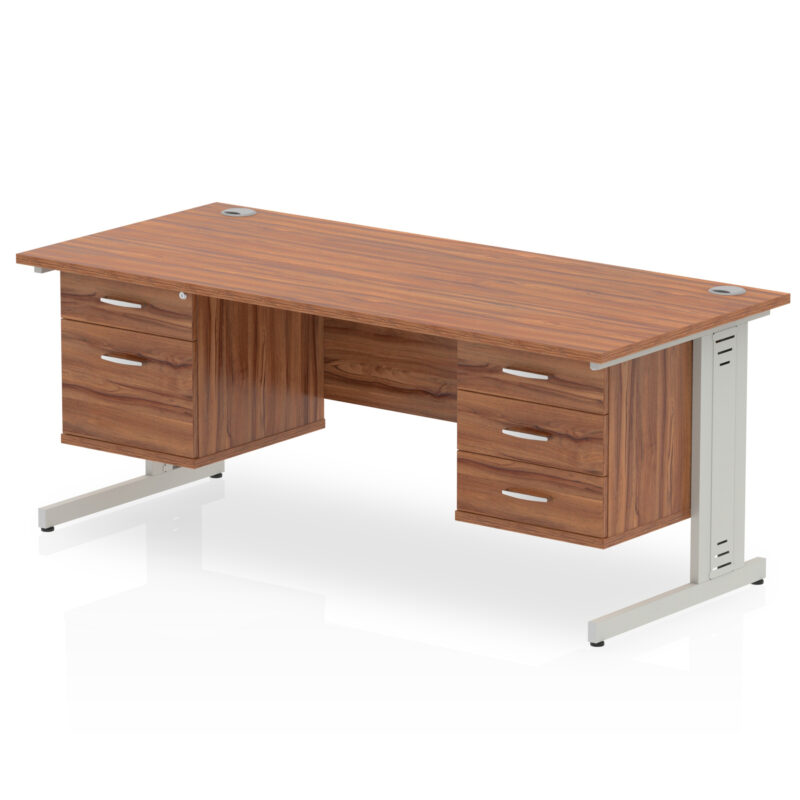 Pace 1800mm Cable Managed Straight Desk With Two Fixed Pedestal - Image 31