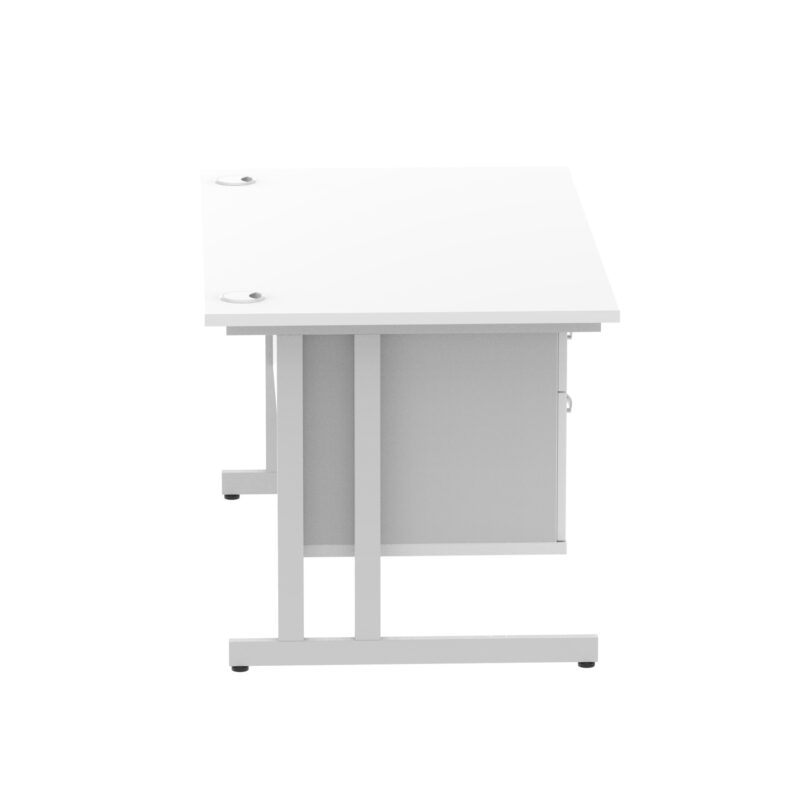 Pace 1400mm Cantilever Straight Desk With Single Fixed Pedestal - Image 112