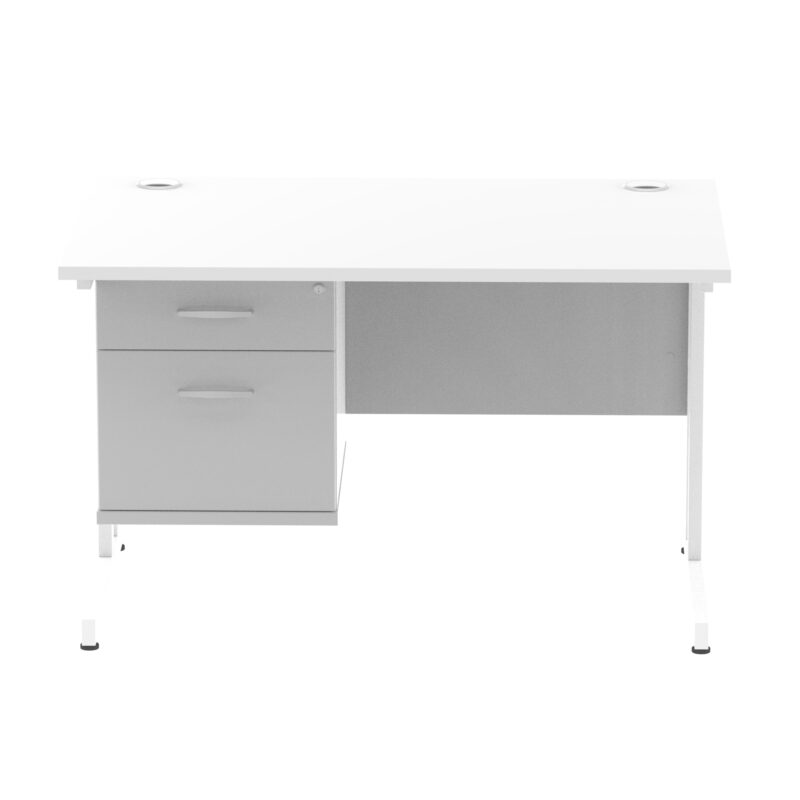 Pace 1200mm Cantilever Straight Desk With Single Fixed Pedestal - Image 51