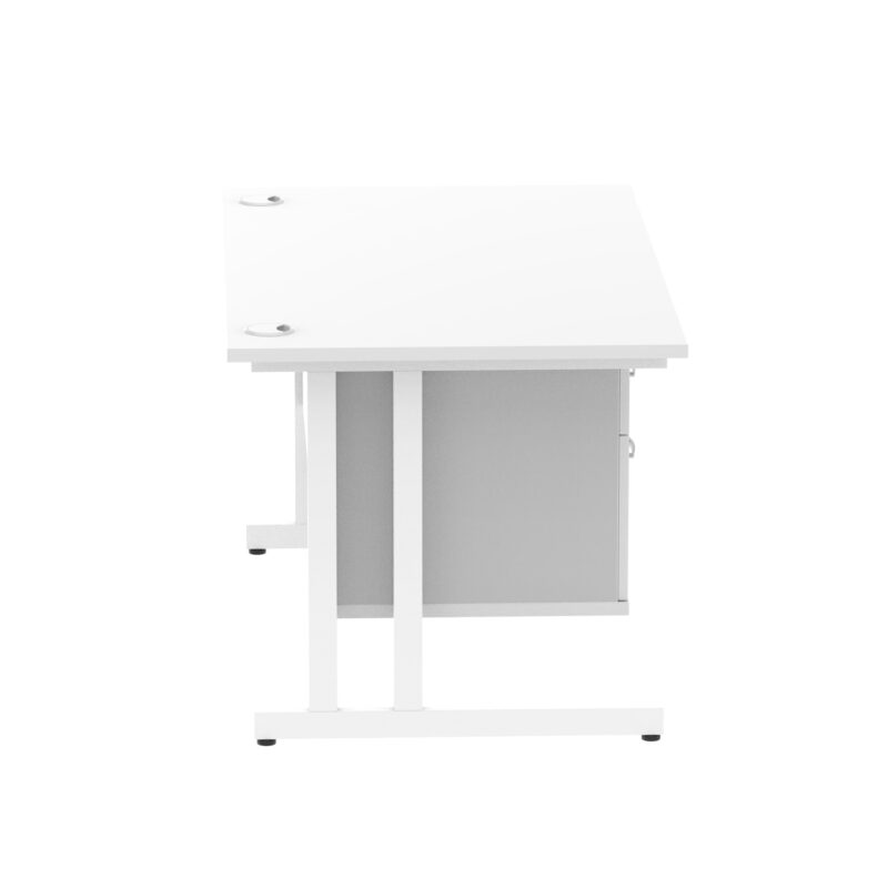 Pace 1400mm Cantilever Straight Desk With Single Fixed Pedestal - Image 53