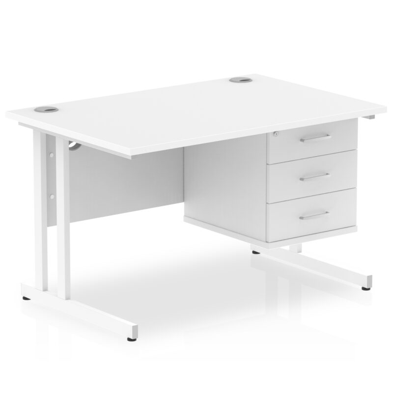 Pace 1200mm Cantilever Straight Desk With Single Fixed Pedestal - Image 59