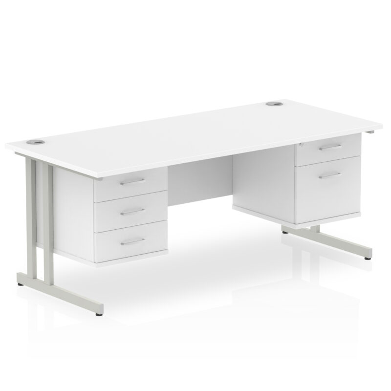 Pace 1800mm Cantilever Straight Desk With Two Fixed Pedestal - Image 44