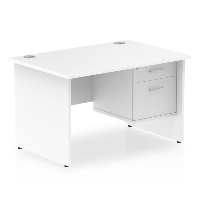 Pace 1200mm Panel End Straight Desk With Single Fixed Pedestal - Image 28
