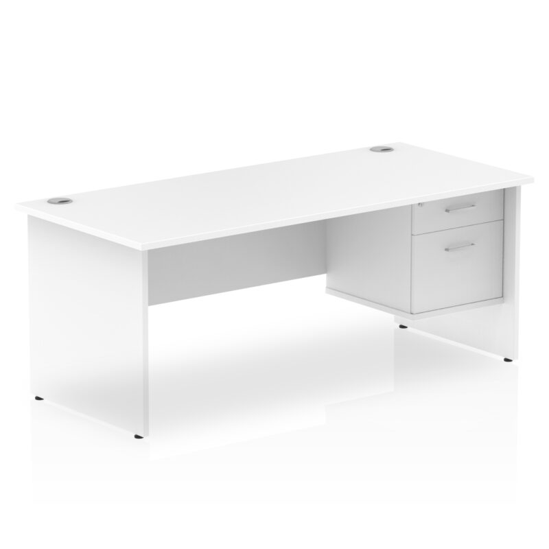 Pace 1800mm Panel End Straigh Desk With Single Fixed Pedestal - Image 28