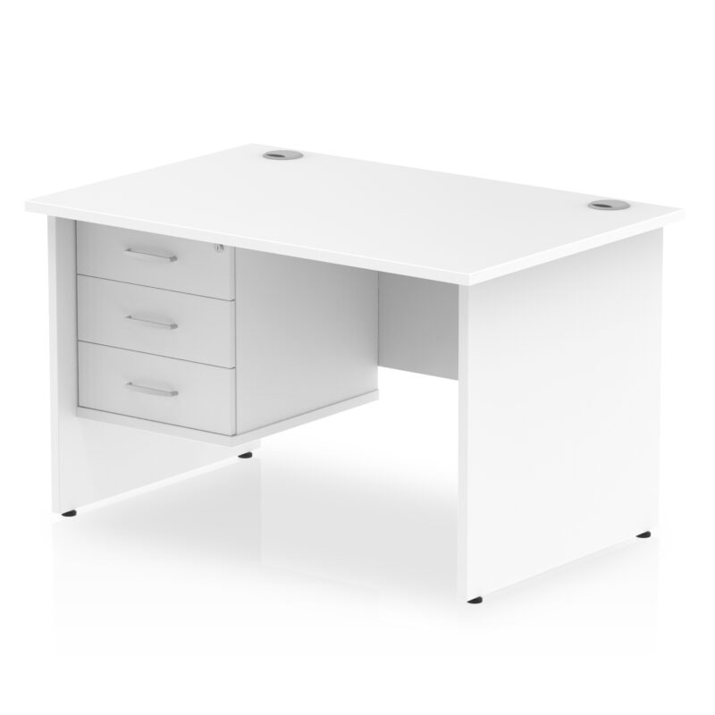 Pace 1200mm Panel End Straight Desk With Single Fixed Pedestal - Image 29