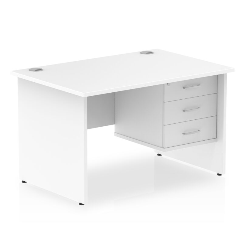 Pace 1200mm Panel End Straight Desk With Single Fixed Pedestal - Image 30