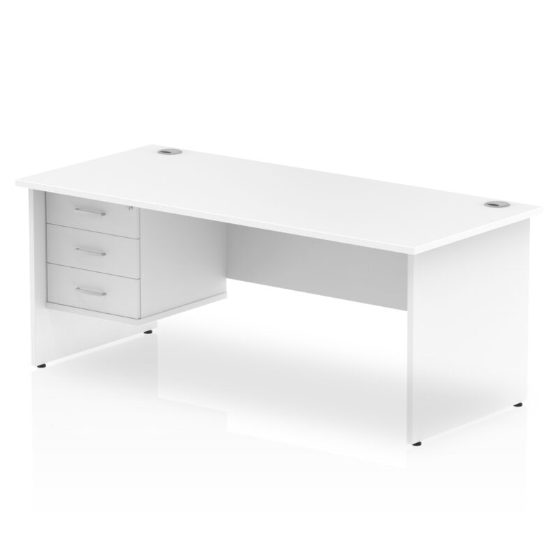 Pace 1800mm Panel End Straigh Desk With Single Fixed Pedestal - Image 29