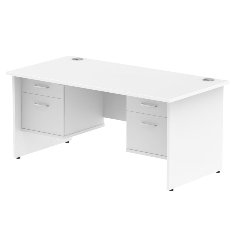 Pace 1600mm Panel End Straight Desk With Two Fixed Pedestal - Image 31