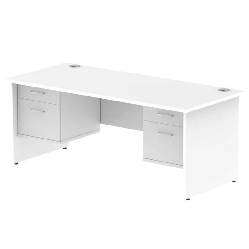 Pace 1800mm Panel End Straight Desk With Two Fixed Pedestal - Image 32