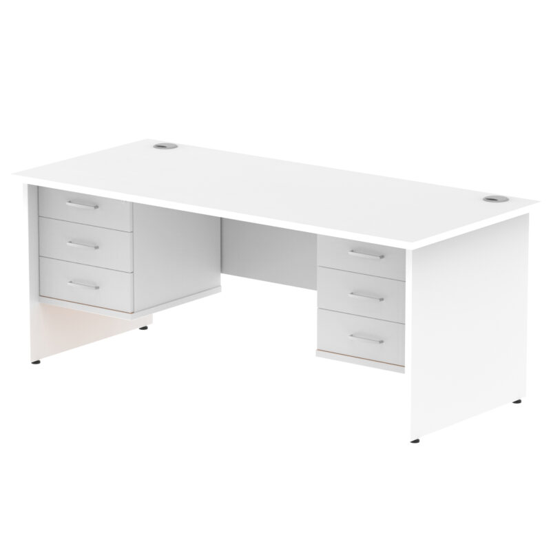 Pace 1800mm Panel End Straight Desk With Two Fixed Pedestal - Image 33