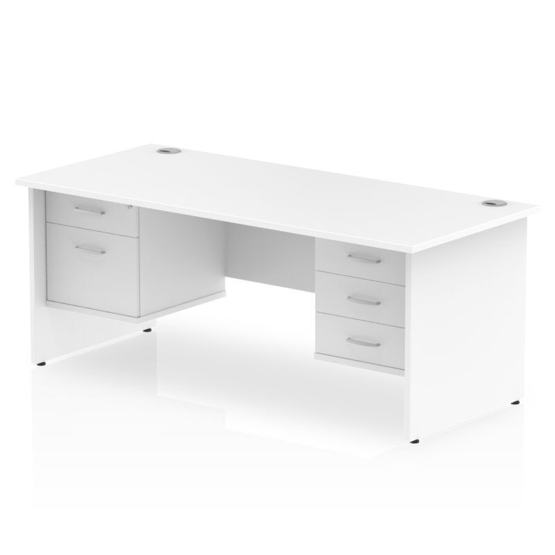 Pace 1600mm Panel End Straight Desk With Two Fixed Pedestal - Image 33