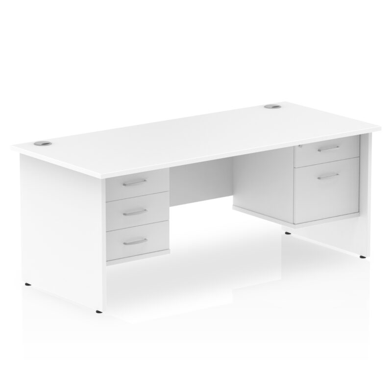 Pace 1600mm Panel End Straight Desk With Two Fixed Pedestal - Image 34