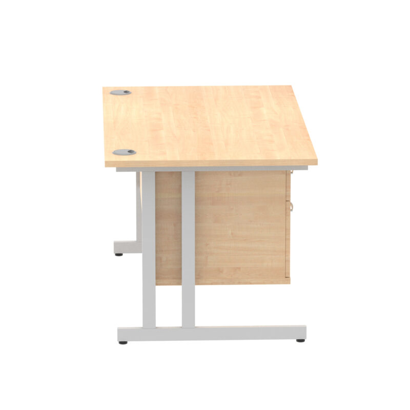 Pace 1400mm Cantilever Straight Desk With Single Fixed Pedestal - Image 82