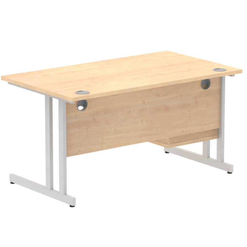 Pace 1400mm Cantilever Straight Desk With Single Fixed Pedestal - Image 85