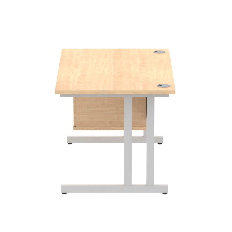 Pace 1400mm Cantilever Straight Desk With Single Fixed Pedestal - Image 86