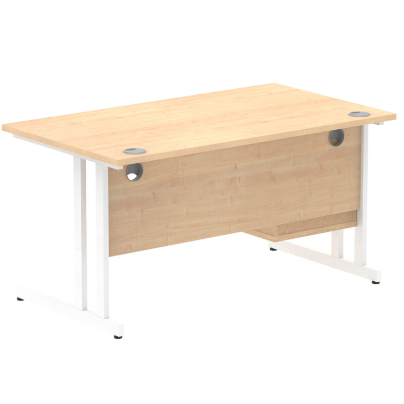 Pace 1400mm Cantilever Straight Desk With Single Fixed Pedestal - Image 26