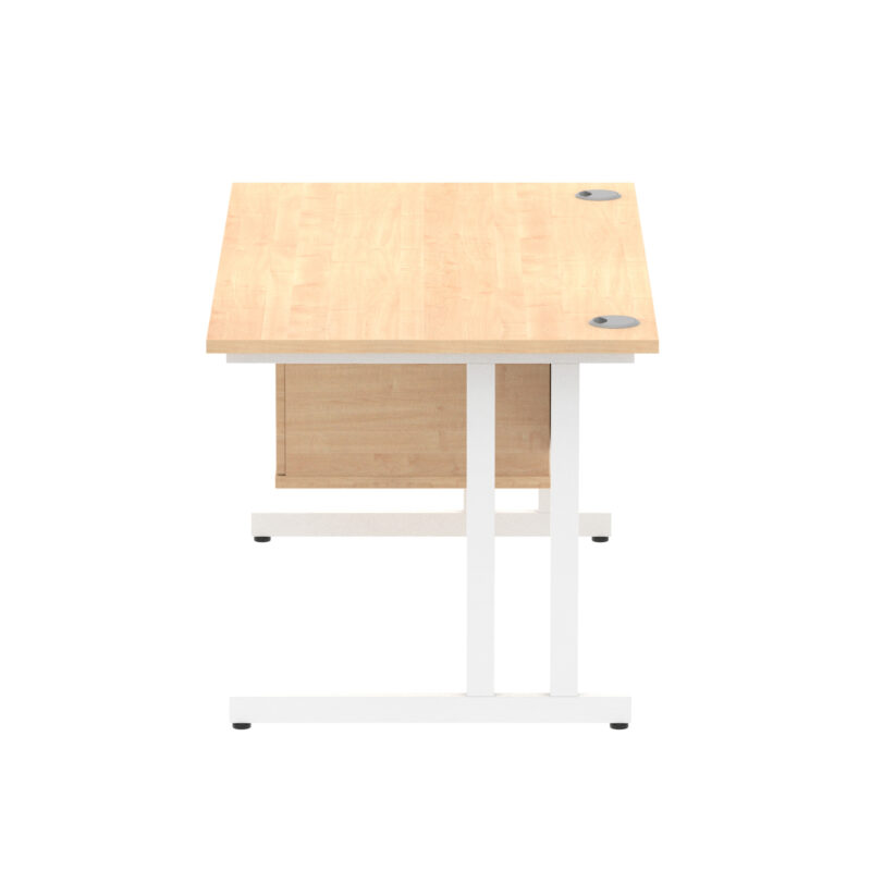 Pace 1400mm Cantilever Straight Desk With Single Fixed Pedestal - Image 27