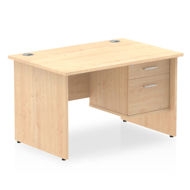 Pace 1200mm Panel End Straight Desk With Single Fixed Pedestal - Image 12