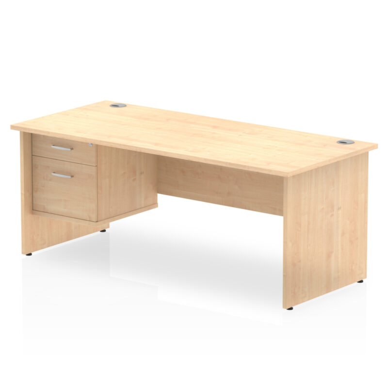 Pace 1800mm Panel End Straigh Desk With Single Fixed Pedestal - Image 11
