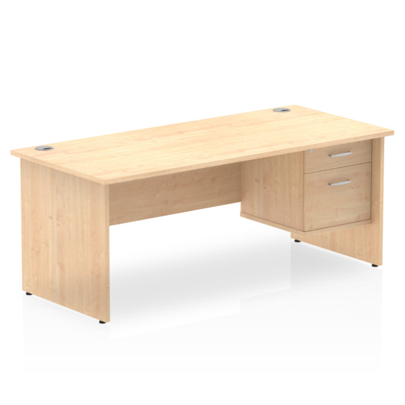 Pace 1800mm Panel End Straigh Desk With Single Fixed Pedestal - Image 12
