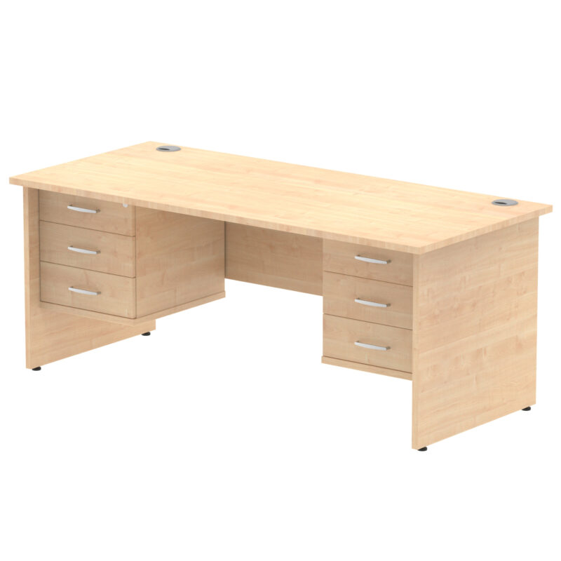 Pace 1800mm Panel End Straight Desk With Two Fixed Pedestal - Image 15