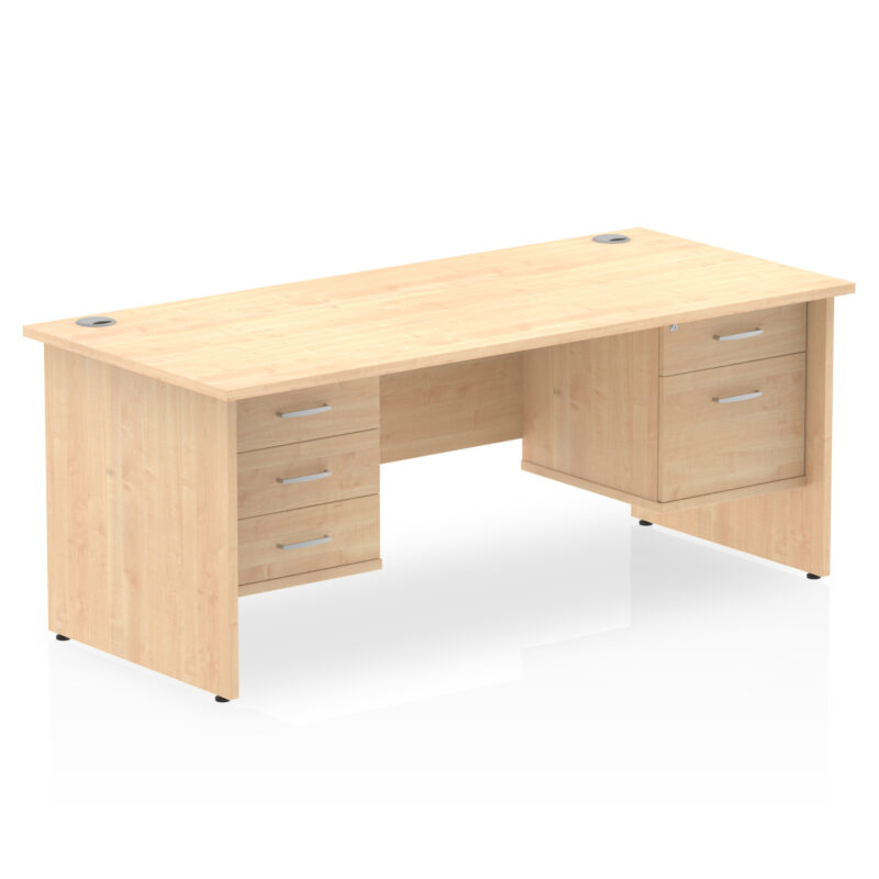 Pace 1600mm Panel End Straight Desk With Two Fixed Pedestal - Image 16